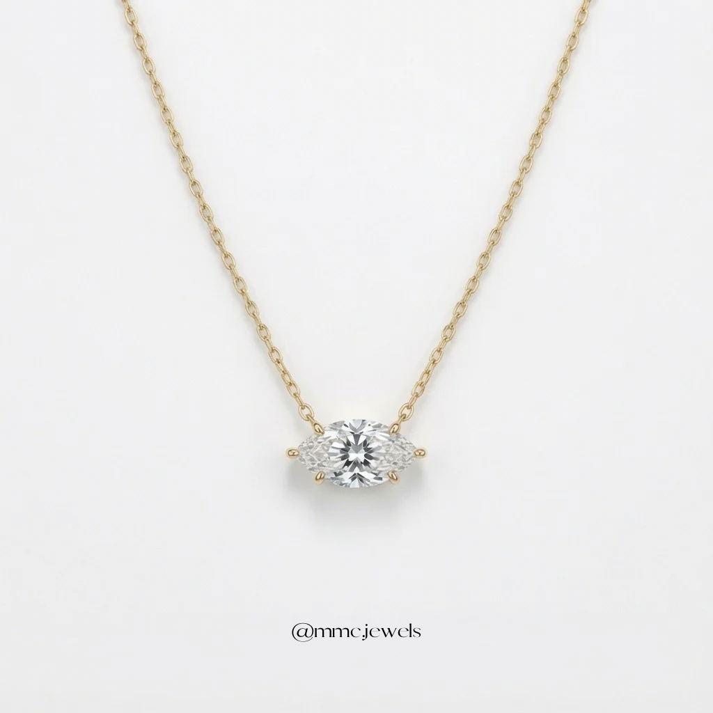 Marquise Lab-grown Diamond Necklace